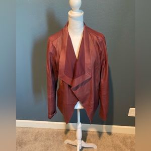 Vince leather jacket-burgundy
